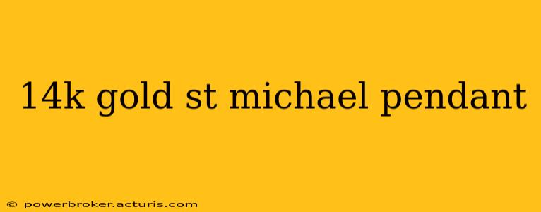 14k gold st michael pendant