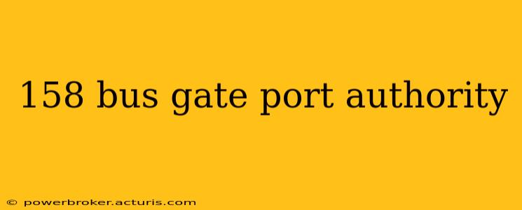 158 bus gate port authority