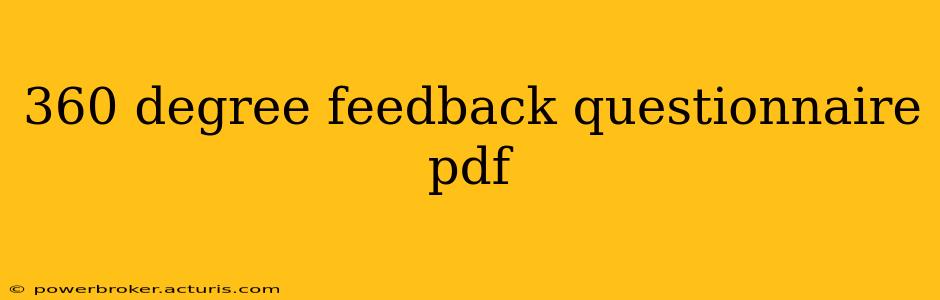 360 degree feedback questionnaire pdf