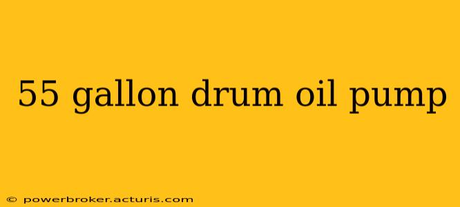 55 gallon drum oil pump