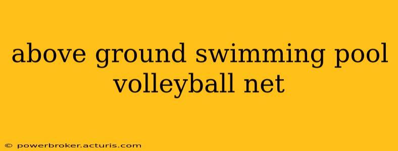 above ground swimming pool volleyball net