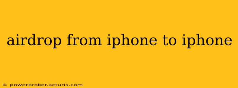 airdrop from iphone to iphone