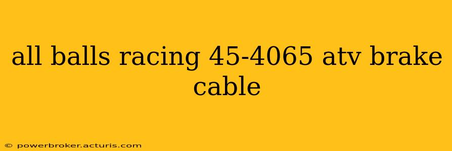 all balls racing 45-4065 atv brake cable