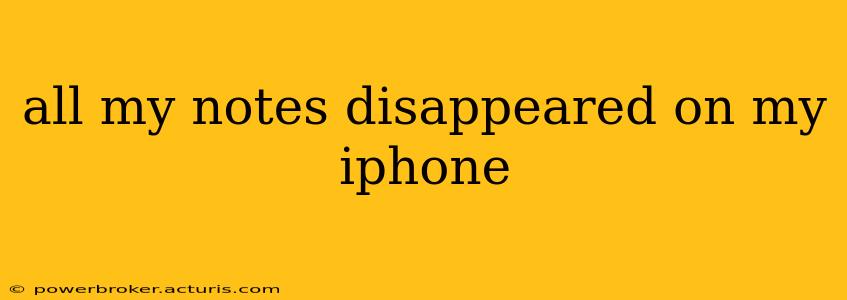 all my notes disappeared on my iphone