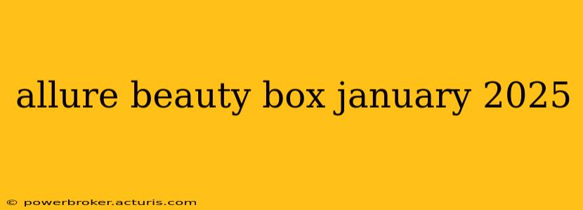 allure beauty box january 2025