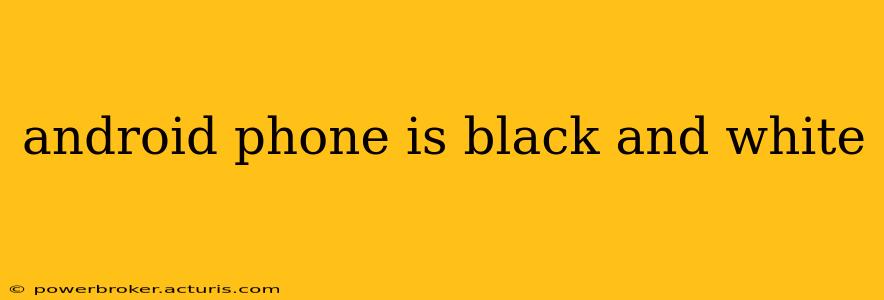 android phone is black and white