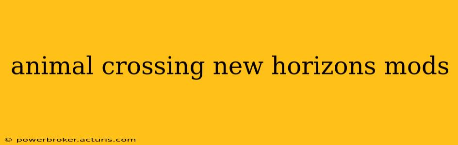 animal crossing new horizons mods