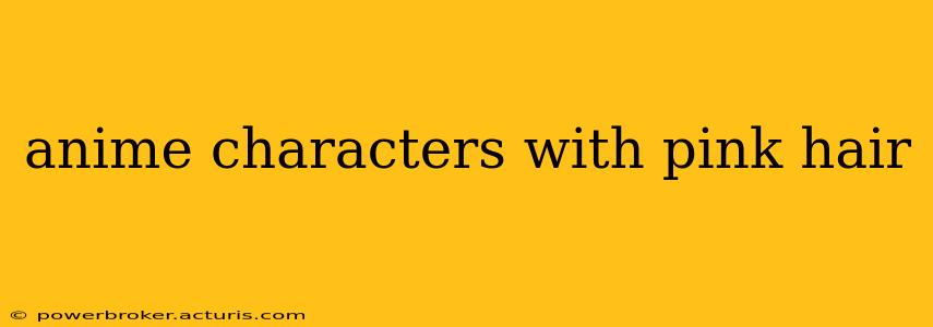 anime characters with pink hair