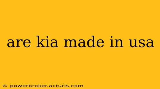 are kia made in usa