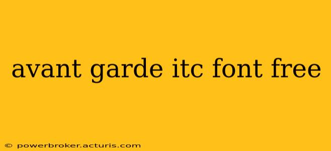 avant garde itc font free