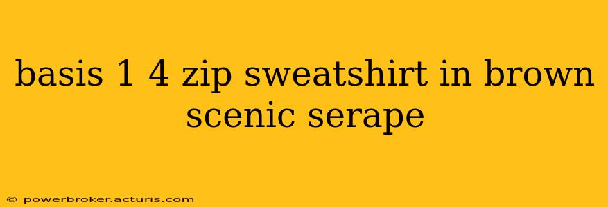 basis 1 4 zip sweatshirt in brown scenic serape