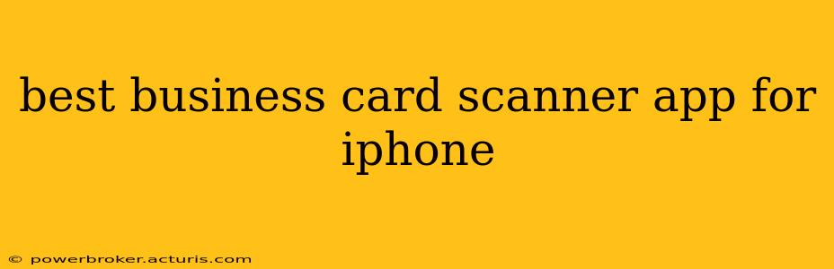 best business card scanner app for iphone