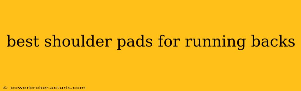 best shoulder pads for running backs