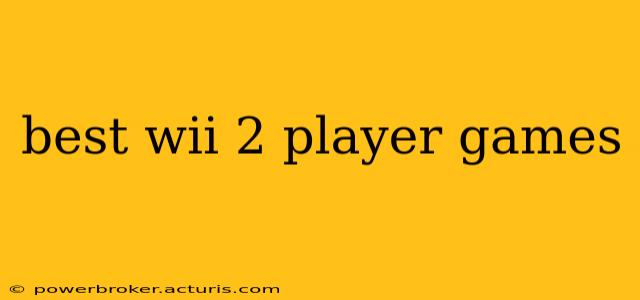 best wii 2 player games