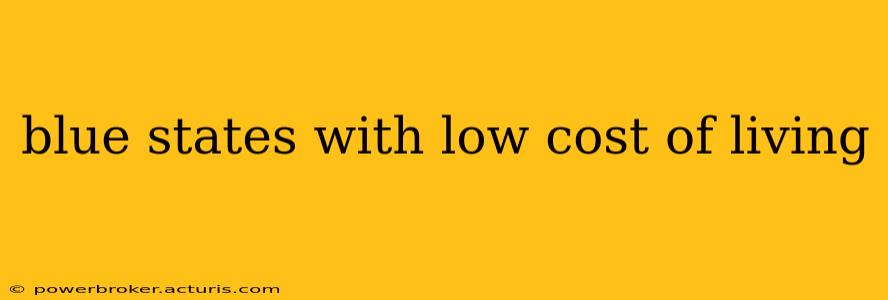 blue states with low cost of living