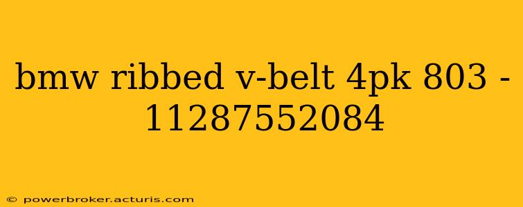 bmw ribbed v-belt 4pk 803 - 11287552084
