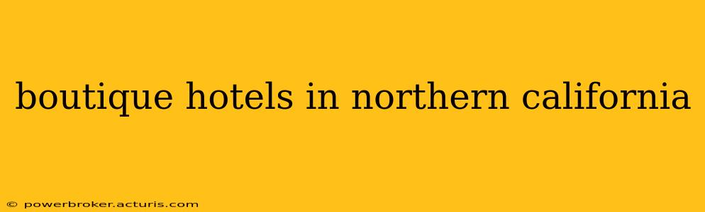 boutique hotels in northern california