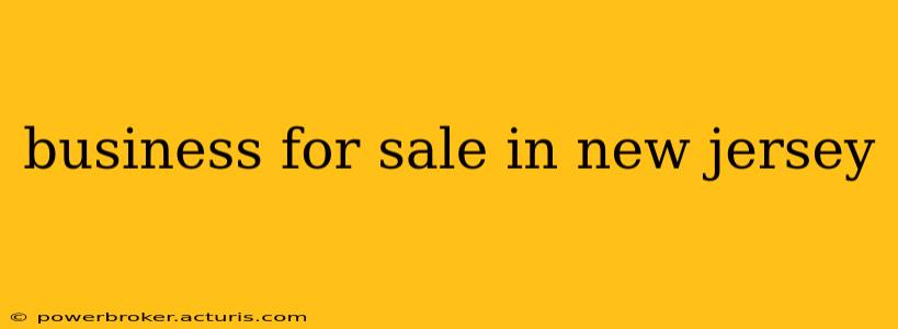 business for sale in new jersey