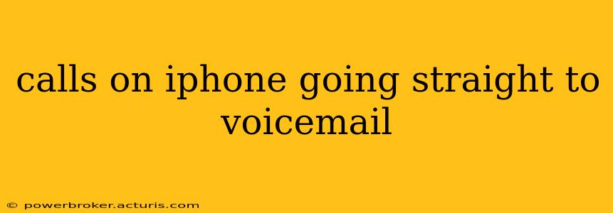 calls on iphone going straight to voicemail