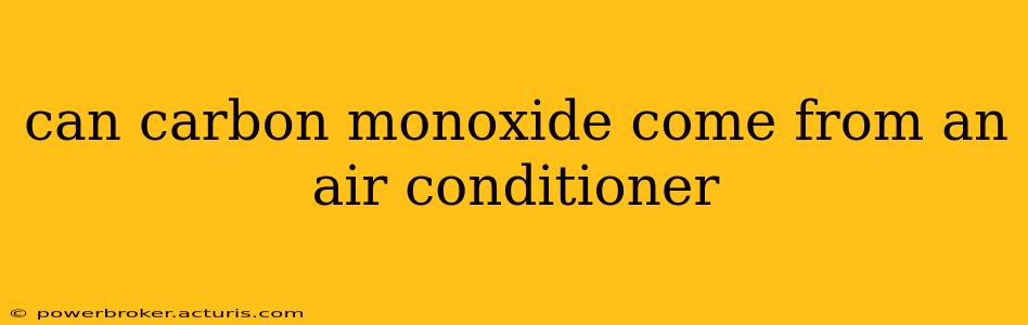 can carbon monoxide come from an air conditioner