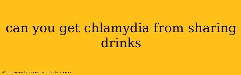 can you get chlamydia from sharing drinks