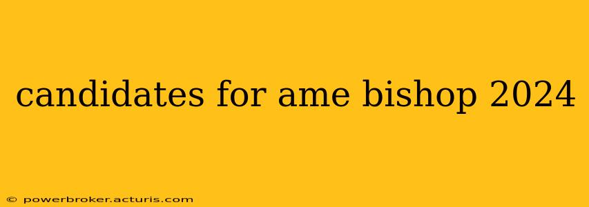 candidates for ame bishop 2024