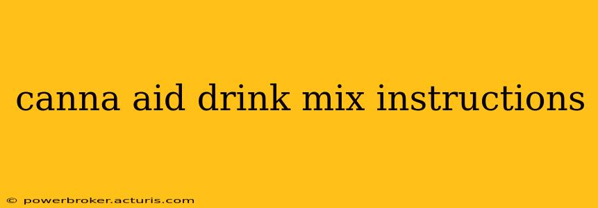 canna aid drink mix instructions