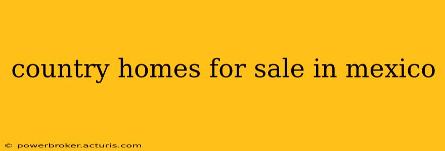 country homes for sale in mexico
