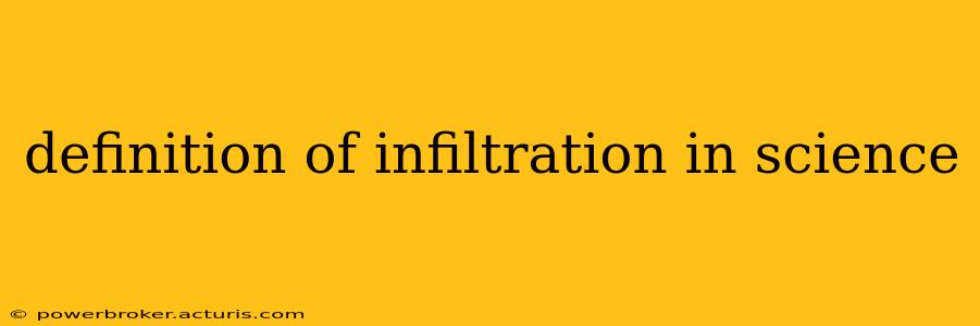 definition of infiltration in science