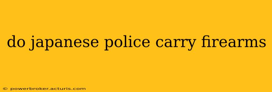 do japanese police carry firearms