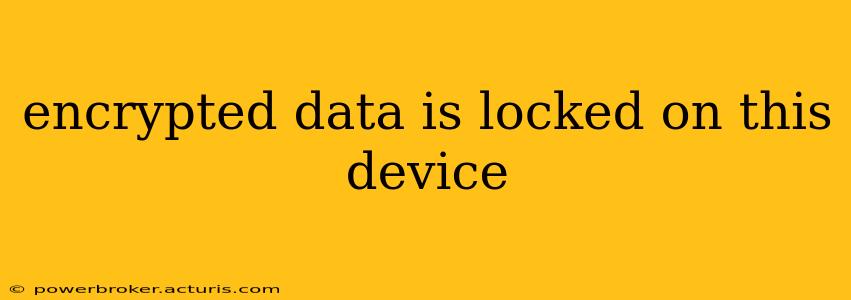 encrypted data is locked on this device