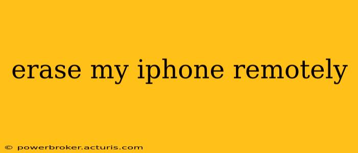 erase my iphone remotely