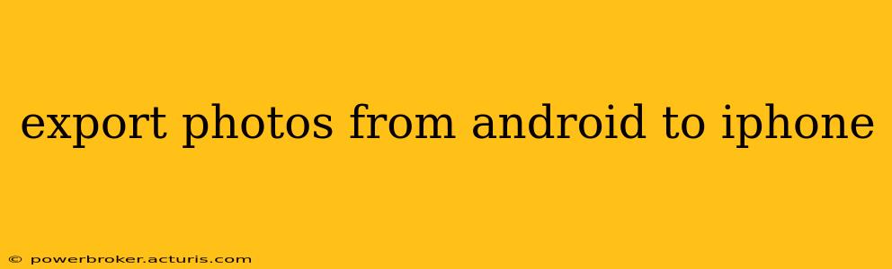export photos from android to iphone