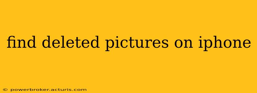find deleted pictures on iphone