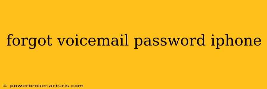 forgot voicemail password iphone