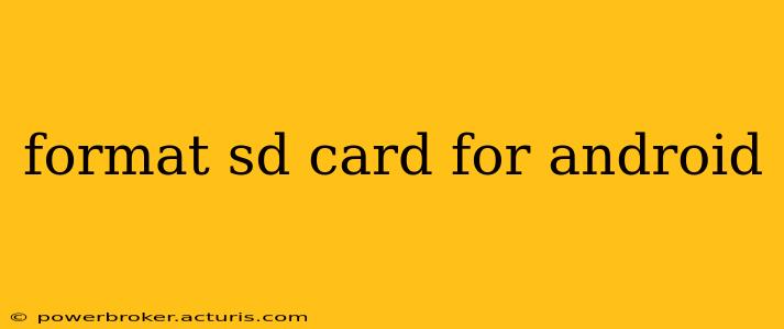 format sd card for android