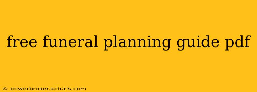 free funeral planning guide pdf