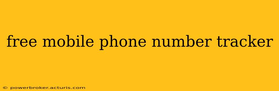 free mobile phone number tracker