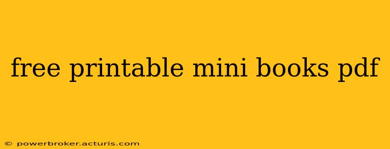 free printable mini books pdf
