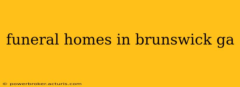 funeral homes in brunswick ga