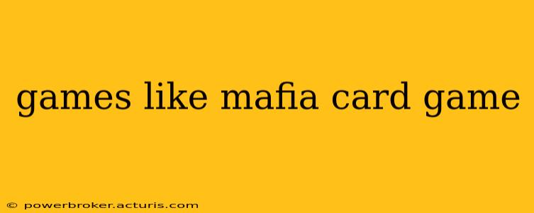 games like mafia card game