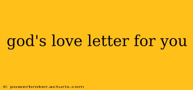 god's love letter for you