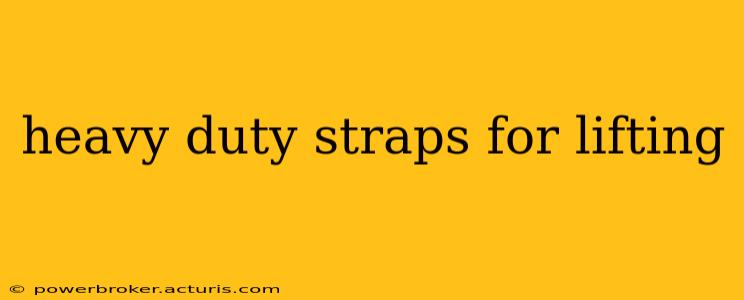 heavy duty straps for lifting