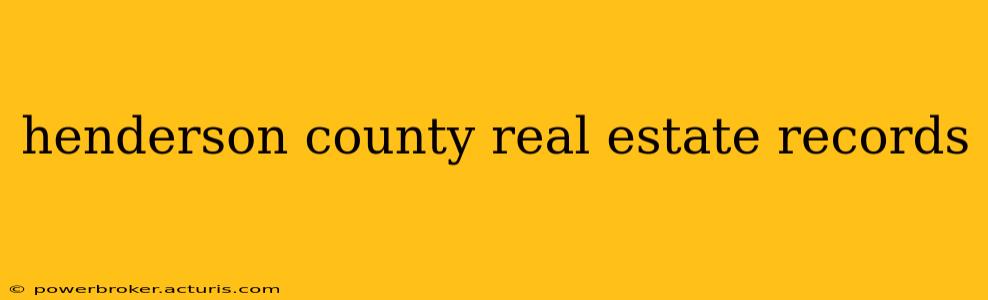 henderson county real estate records