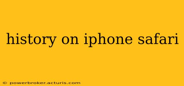 history on iphone safari