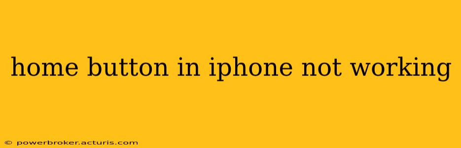 home button in iphone not working