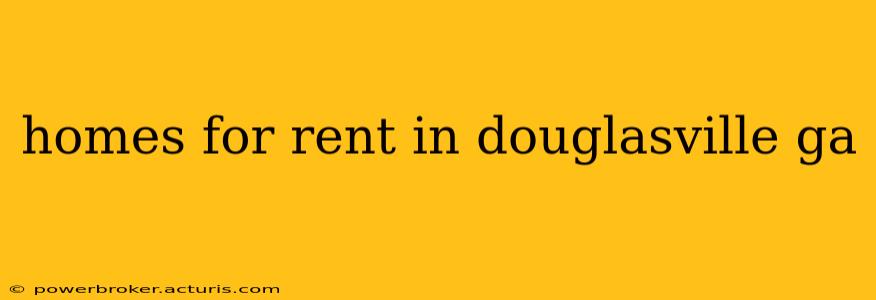 homes for rent in douglasville ga