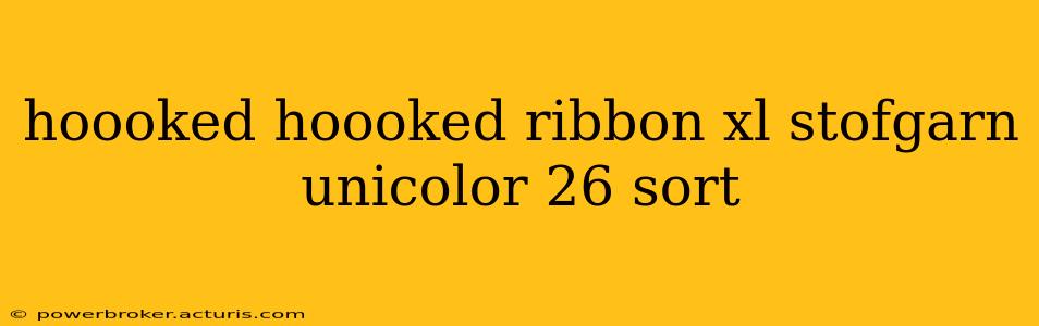 hoooked hoooked ribbon xl stofgarn unicolor 26 sort