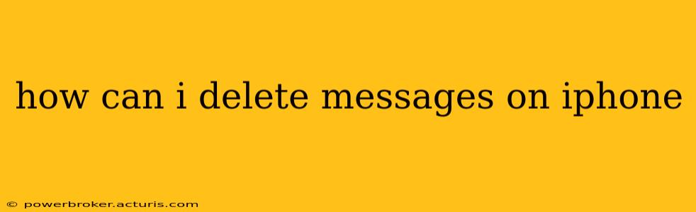 how can i delete messages on iphone