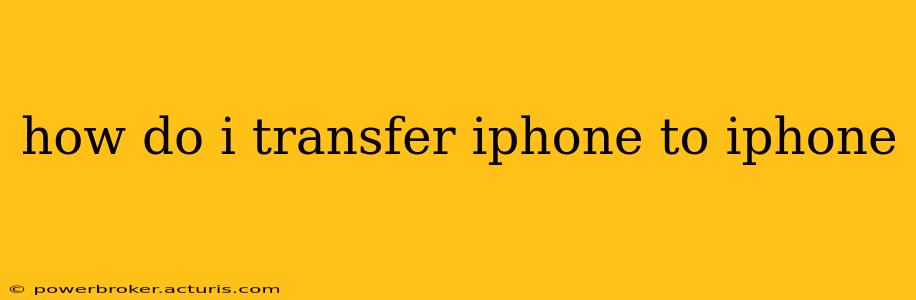 how do i transfer iphone to iphone